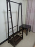 家逸（JIAYI）實(shí)木臥室落地掛衣架家用小型衣架立式可移動(dòng)置物架衣帽架60cm 曬單實(shí)拍圖