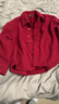 羅蒙男童紅色外套加厚兒童加絨襯衫秋冬款拜年服唐裝演出服 紅色 130 曬單實(shí)拍圖