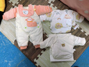 紅唇珊新生嬰兒衣服護肚夾棉連體衣初生寶寶薄棉衣哈衣外穿棉服春秋冬裝 粉紅色 59cm (S) 59碼 曬單實(shí)拍圖