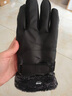 JEEP SPIRIT吉普皮手套冬季男保暖加絨騎車(chē)騎行防風(fēng)防水觸屏加厚手套秋冬男士 黑色 曬單實(shí)拍圖