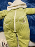 巴拉巴拉巴拉巴拉寶寶外出羽絨連體衣新生兒哈衣爬服冬裝可愛(ài)萌趣 黃綠41122 100cm 曬單實(shí)拍圖