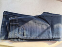 皮爾卡丹牛仔褲女冬季高腰提臀休閑寬松顯高顯瘦微喇褲女藍灰XL 曬單實(shí)拍圖