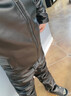凱撒（KAISER）綿羊皮真皮皮褲男士冬季加絨加厚寬松大碼直筒防水防油耐磨皮褲子 黑色 3XL 140-160斤 曬單實(shí)拍圖