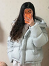 美力城【檀健次同款】羽絨服女保暖冬季鵝絨短款上衣外套女007 柏林藍 S 曬單實(shí)拍圖