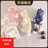 嬰兒衣服秋冬季外出抱衣寶寶加絨羽絨棉服新生幼兒連體衣冬裝外套 帶腳套藏青太空船 加絨加厚 90cm 適合12-18個(gè)月寶寶 曬單實(shí)拍圖