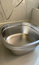 國風(fēng)食品級不銹鋼盆廚房用方盆淘米盆 【食品級不銹鋼】方形實(shí)盆30cm 曬單實(shí)拍圖