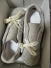 廂糖2026春季新款平底德訓鞋女百搭休閑運動(dòng)鞋系帶雙色鞋帶小白鞋女鞋 米白色 單層 38 曬單實(shí)拍圖