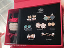 925純銀針一周耳釘套裝小香風(fēng)蝴蝶結珍珠耳環(huán)七夕禮物送女友老婆 小香風(fēng)輕奢耳釘七對【玫瑰禮盒】 曬單實(shí)拍圖