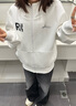 沃蘭迪Run系列男士運動(dòng)帽衫開(kāi)衫連帽衛衣男女休閑寬松百搭運動(dòng)外套 白色 XL 曬單實(shí)拍圖