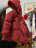 童泰（TONGTAI）寶寶羽絨服外套冬季兒童衣服男女童鴨絨服五防連帽上衣紅色90cm 曬單實(shí)拍圖