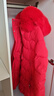 啄木鳥(niǎo)（TUCANO）可拆卸毛領(lǐng)棉衣棉襖羽絨棉外套女中長(cháng)款冬季加厚寬松2025新款棉服 紅色 L 100-112斤 曬單實(shí)拍圖