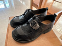 百麗（Belle）復古方扣羊皮樂(lè )福鞋女2026春新商場(chǎng)同款便士樂(lè )福鞋F1E1DAM6預售 黑色 39 (245mm) 曬單實(shí)拍圖