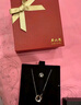 周六福（ZLF）  S925銀飾項鏈女環(huán)環(huán)相扣雙環(huán)吊墜銀飾鏈墜套鏈 鏈墜鏈長(cháng)40+5cm 曬單實(shí)拍圖