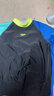 速比濤（Speedo） 兒童泳衣拼色抗氯防曬男童長(cháng)袖分體舒適貼合沖浪兒童泳衣套裝 藍色/黑色 140 (高130-140cm,重28-35kg) 曬單實(shí)拍圖