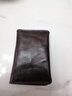 NZPJ超薄真皮迷你零錢(qián)包休閑頭層牛皮小皮夾復古小卡包 深咖色 曬單實(shí)拍圖