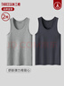 三槍[2件裝]男彈力棉背心透氣青年春夏季背心汗衫吸汗工字打底精梳棉 組合6（高級灰+淺麻灰） 2XL (180) 【推薦150-175斤】 曬單實(shí)拍圖