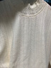 2025冬季新款木耳邊打底衫女長(cháng)袖蕾絲針織半高領(lǐng)寬松鏤空洋氣上衣 4871白色 L  【建議111斤-120斤】 曬單實(shí)拍圖