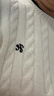 三彩2025冬季新款繡花絞花針織衫圓領(lǐng)毛衫長(cháng)袖M 奶白色 XL 170/92A 曬單實(shí)拍圖