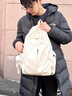 森馬書(shū)包大容量簡(jiǎn)約百搭潮牌男雙肩包初高中大學(xué)生減負電腦旅行背包女 白色 曬單實(shí)拍圖