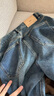 GXG男裝 經(jīng)典水洗直筒牛仔褲男長(cháng)褲2023年冬季 深藍色0 175/L  曬單實(shí)拍圖