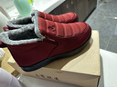 布瑞京冬季老北京男棉鞋加絨保暖老人鞋中老年爸爸棉鞋防防水防滑雪地靴 女款紅色 41 (255mm) 曬單實(shí)拍圖
