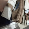 貓人女士襪子女秋冬【100%純棉】加絨加厚保暖抗寒中筒襪女新品5雙裝 曬單實(shí)拍圖