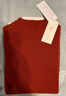 春竹100%山羊絨春季半高領(lǐng)毛衣百搭純色基礎洋氣保暖厚款打底羊絨衫女 磚紅 M ( 95CM） 曬單實(shí)拍圖
