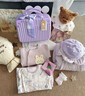 七月天使寶貝初生嬰幼兒衣服禮盒新生兒見(jiàn)面送禮物滿(mǎn)月寶寶套裝用品高檔女孩冬 月下紫藤冬禮 66cm 0-4個(gè)月 曬單實(shí)拍圖