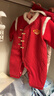英氏（YEEHOO）嬰兒拜年服秋冬保暖嬰兒衣服新中式寶寶連體衣喜慶 曬單實(shí)拍圖