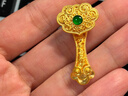 潮宏基 如意臻鎖古法鎏彩黃金吊墜女足金擺件投資金收藏新年禮物 計價(jià)U 黃金擺件/吊墜（一款兩用，不含繩） 10.75g 曬單實(shí)拍圖