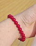 辰石朱砂手串全透晶體砂本命年情侶原礦顆粒手鏈 曬單實(shí)拍圖
