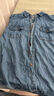優(yōu)衣庫合作款/男裝女裝牛仔襯衫/水洗產(chǎn)品長(cháng)袖襯衣484245 68 深藍色 M 曬單實(shí)拍圖