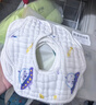 潔麗雅（Grace）A類(lèi)純棉8層圍嘴5條裝嬰兒紗布口水巾圍兜寶寶360度旋轉吸水飯兜 曬單實(shí)拍圖