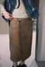 Marc O'Polo/MOP 2026春季新款絨面時(shí)尚百搭不對稱(chēng)設計感女士半身裙 駝色742 S 曬單實(shí)拍圖