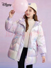 迪士尼（Disney）新國標兒童羽絨服外套2025冬季新款連帽炫彩中長(cháng)款洋氣上衣服童裝 紫色炫彩 90白鴨絨 120 曬單實(shí)拍圖