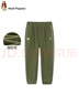 暇步士（Hush Puppies）童裝兒童男女大童秋冬款舒適簡(jiǎn)約百搭針織長(cháng)褲 深竹綠C款 常規款 140 曬單實(shí)拍圖