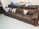 左右沙發(fā)簡(jiǎn)約客廳零靠墻電動(dòng)功能皮藝沙發(fā)DZY6013小四雙 深咖色 曬單實(shí)拍圖