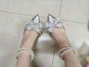 Lily Wei浪漫星河系列高跟鞋大碼41-43銀色婚鞋送女友婚紗晚宴鞋 花嫁銀色 8cm 38 曬單實(shí)拍圖