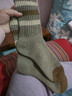 貓人3雙羊毛襪子女秋冬季保暖中筒襪加絨加厚月子地板羊絨睡眠長(cháng)筒襪 曬單實(shí)拍圖