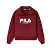 FILA斐樂(lè )官方女士套頭衛衣冬季款翻領(lǐng)休閑寬松針織長(cháng)袖上衣 妖艷紅-WI M 165/84A/M 曬單實(shí)拍圖