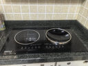 熱情好太太白色4400W瓦大功率猛火家用雙頭平凹面電磁爐電陶一體灶臺智能體感人機交互鑲嵌入式爆炒隔空操控 黑-左平電陶3500W右凹電磁3500W 智能觸控款 曬單實(shí)拍圖