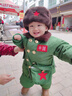 芳透軍大衣嬰兒服裝 冬季加絨加厚軍綠套裝兒童分衣嬰幼兒拜年服裝 【軍綠色分體】寶寶上衣+包包+帽子褲子 120 曬單實(shí)拍圖