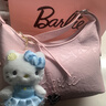 芭比（Barbie）單肩包女時(shí)尚包包女包2026新款通勤百搭斜挎云朵包生日情人節禮物 粉色【禮盒裝/送禮更省心】 曬單實(shí)拍圖