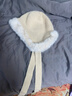 CONCISE KITE兔毛帽子女冬季加絨加厚保暖巴拉克拉法帽毛線(xiàn)帽大頭圍生日禮物女 米色-高端禮盒實(shí)用生日新年禮物送女生老婆女朋友 曬單實(shí)拍圖