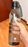 樂(lè )扣樂(lè )扣（LOCK&LOCK）夏季運動(dòng)水杯簡(jiǎn)約塑料杯戶(hù)外便攜水壺男女學(xué)生杯子灰色750ML 曬單實(shí)拍圖