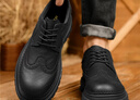 奧康（Aokang）馬丁靴秋冬戶(hù)外工裝男士增高上班通勤靴子 紳士黑    41    曬單實(shí)拍圖