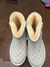 回力（Warrior）官方雪地靴女棉鞋女鞋冬季加絨加厚短筒厚底面包鞋子女 白色38 曬單實(shí)拍圖
