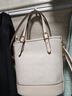 百麗禮物女包海鷗老花托特包情人節送女友小飛象水桶包X7233AX5 白色 曬單實(shí)拍圖