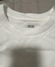優(yōu)衣庫男裝女裝柔軟圓領(lǐng)T恤/休閑長(cháng)袖上衣25秋冬新款479783 00 白色 L 曬單實(shí)拍圖