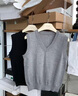 恒源祥秋冬100羊毛男士V領(lǐng)背心針織衫百搭休閑坎肩加絨加厚寬松針織衫 中灰【羊毛背心】 S 165/84A 建議95-125斤 曬單實(shí)拍圖